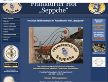 Tablet Screenshot of frankfurterhof-seppche.de